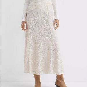 LOFT Cream Lace Maxi Skirt
